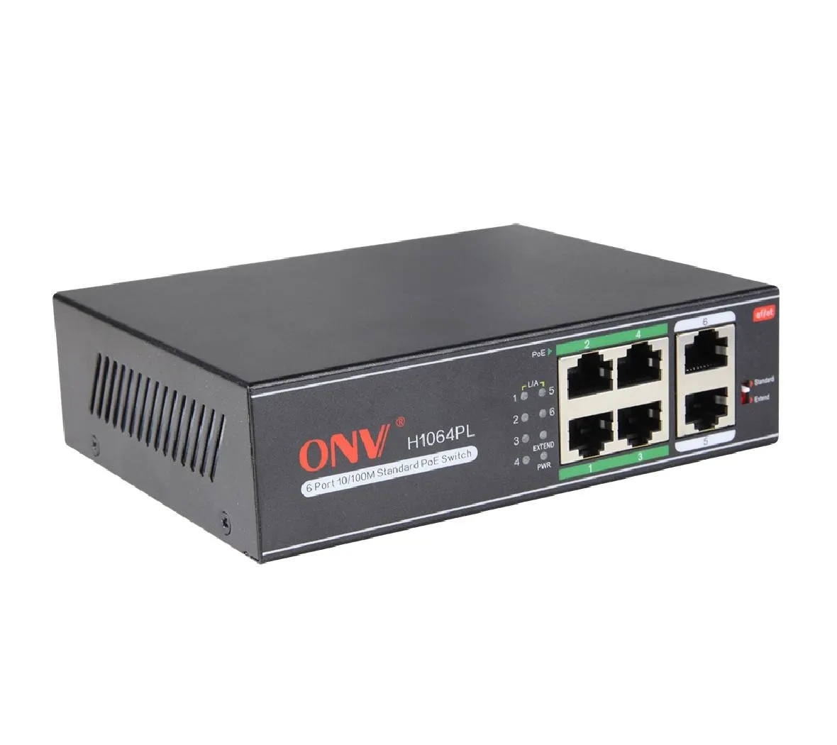Коммутатор PoE  4-портовый ONV H1064PL long distance