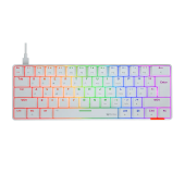 Клавиатура USB, Meetion MK005, Белый KeyBoard Mechanical, Blue switch, 61 keys EN/RU/KZ, Cable USB-C, White