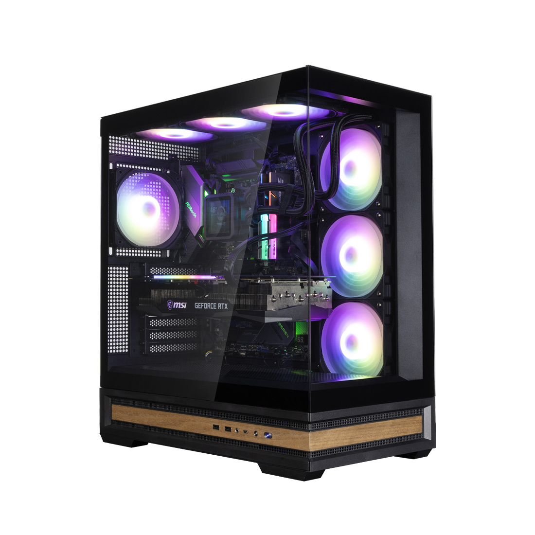 Корпус Zalman P40 NAMU Black [Midi Tower, 3 x 120 мм, черный]