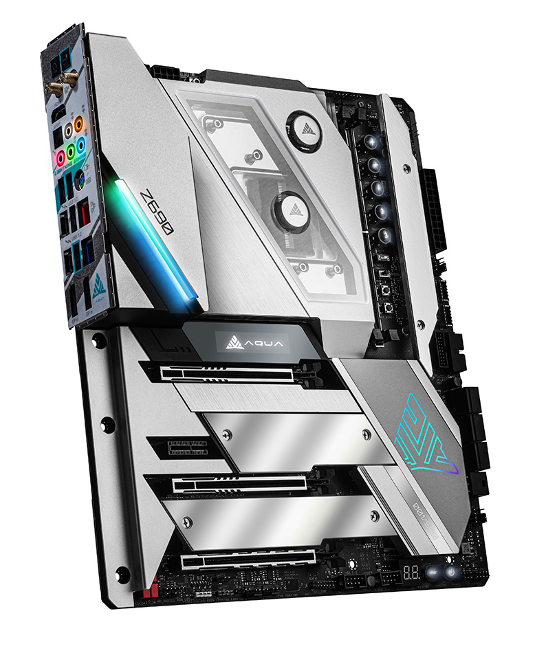 Материнская плата ASRock Z690 AQUA OC [LGA 1700, Intel Z690, 2xDDR 5, 2xM.2, 3xPCI-E x16, E-ATX]