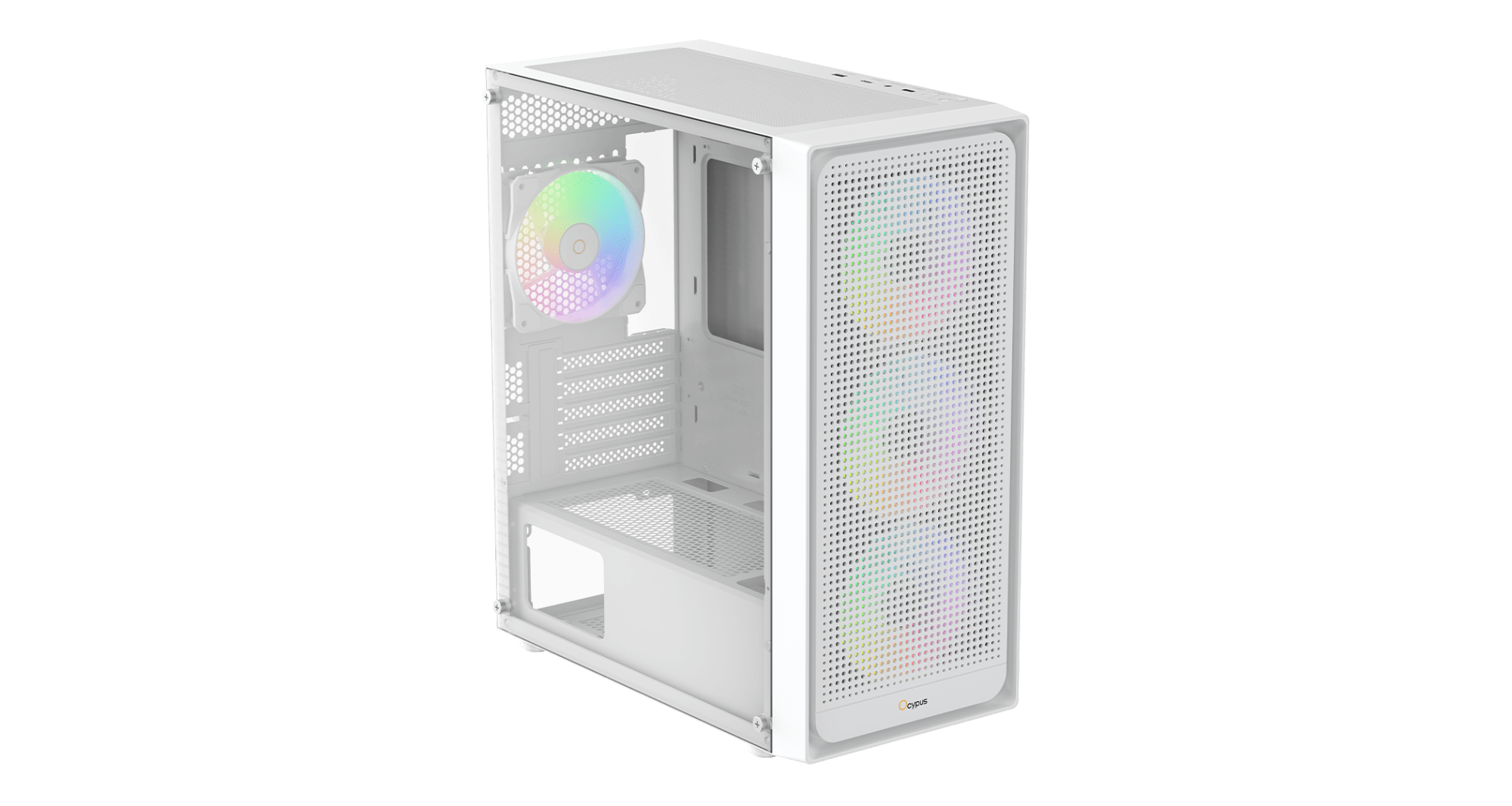Корпус Ocypus Gamma C50 WH ARGB mATX/ITX 3xUSB Белый Gamma-C50-WHG400XX-GL