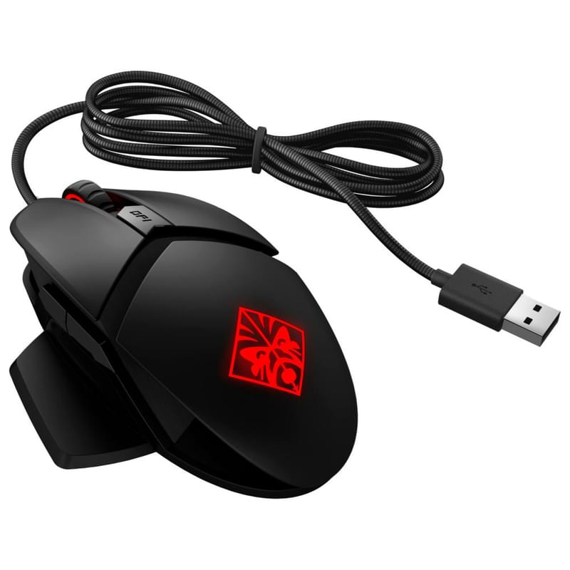 Мышь HP Omen Reactor (2VP02AA) [проводная, светодиодная, 16000 DPI, 1000 Гц подсветка, черная]