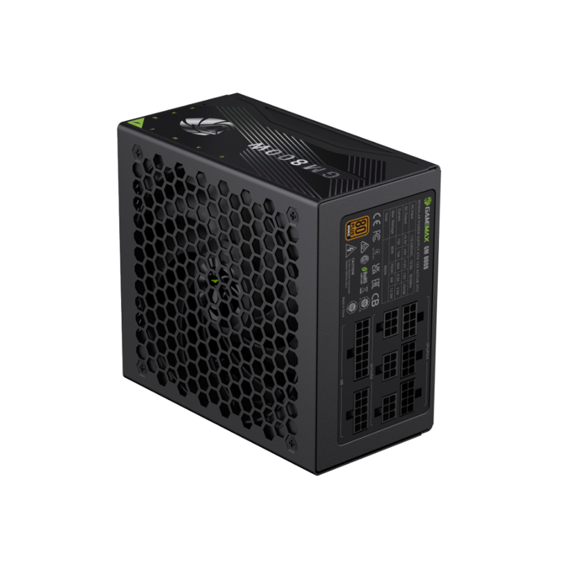 Блок питания GameMax GM 800B (2140-0800B0007) [800 Вт, 80 PLUS Bronze, 6x SATA, 4 x 6+2 pin PCIe, 1x 4+4 pin CPU, ATX]