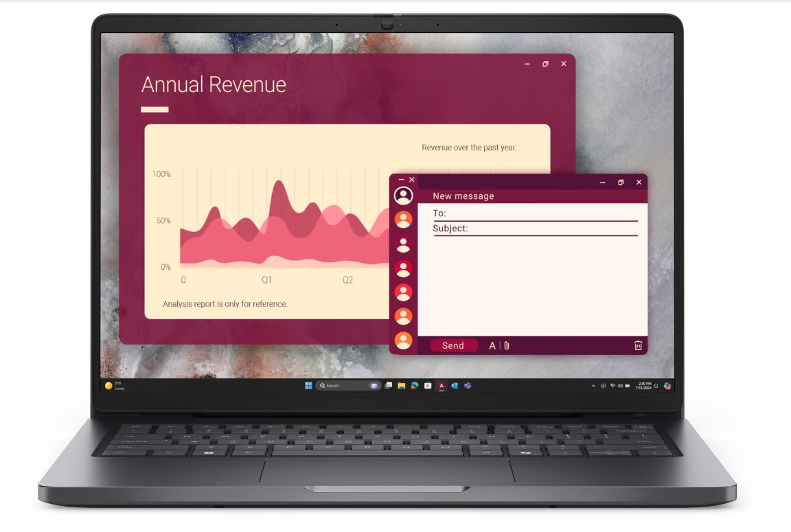Ноутбук Dell Pro 14 PC14250 (Pro 14 PC14250) [14", Core Ultra 7 265U, 16 ГБ ОЗУ, 512 ГБ SSD, Windows 11 Pro]