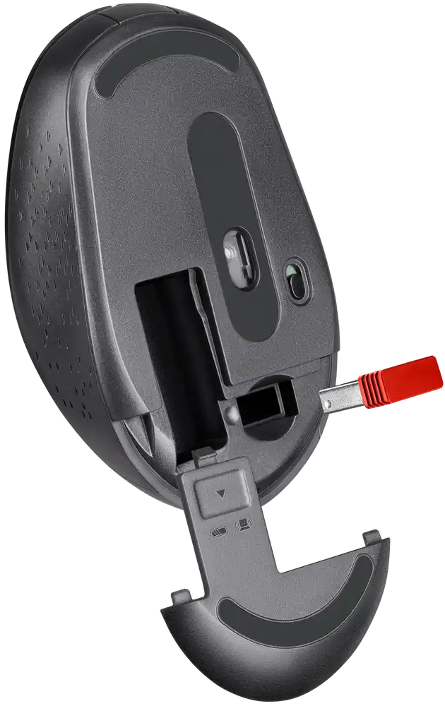 Мышь Defender Auris MB-027 (52027) [проводная + беспроводная, светодиодная, 1600 DPI, черная]