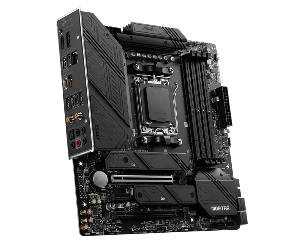 Материнская плата MSI MAG B650M MORTAR WIFI [AM5, AMD B650, 4xDDR 5, 2xM.2, 2xPCI-E x16, Micro-ATX]