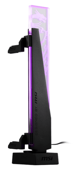 Вертикальный ARGB держатель Видеокарты MSI MPG ARGB GRAPHICS CARD STAND 3-pin ARGB Black