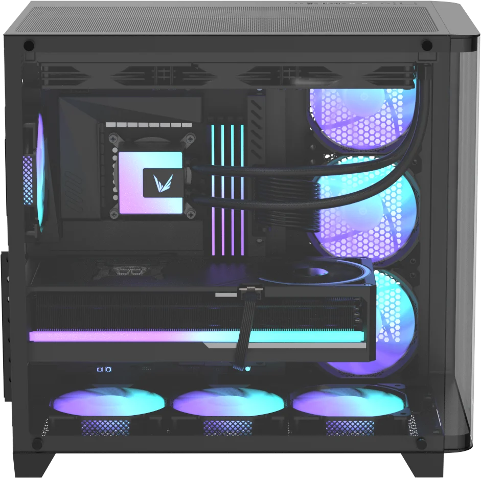 Корпус Formula V Crystal U2 Floe Black [Midi Tower, 4 x 120мм Floe ARPW, черный]