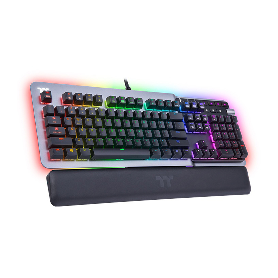 Клавиатура Thermaltake Argent K5 RGB Cherry MX (Silver Switch) (GKB-KB5-SSSRUS-01) [Механическая, проводная, подсветка, серая]