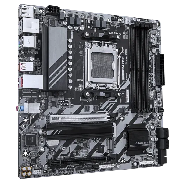 Материнская плата Gigabyte B850M DS3H [AM5, AMD B850, 4xDDR 5, 2xM.2, 2xPCI-E x16, Micro-ATX]