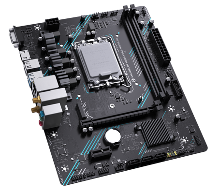 Материнская плата Maxsun H610M 666 WIFI6 D5 [LGA 1700, Intel H610, 2xDDR 5, 1xM.2, 1xPCI-E x16, Micro-ATX]