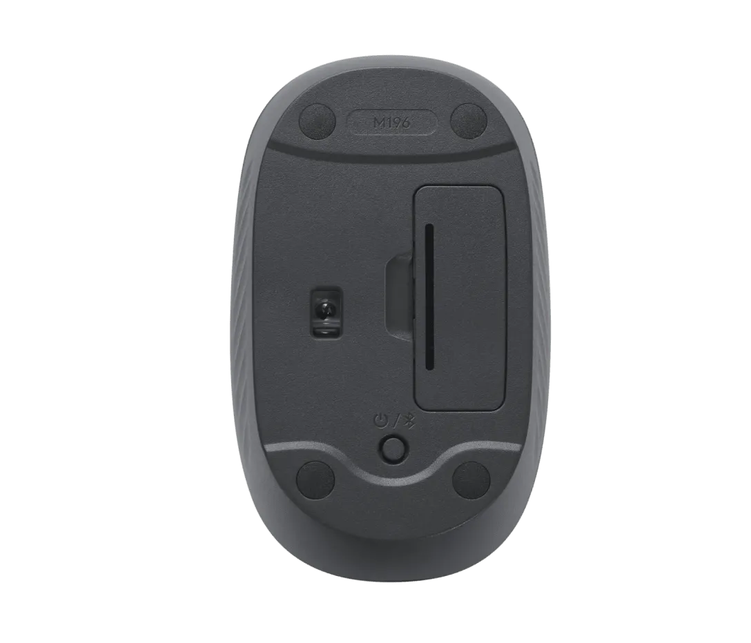 Мышь Logitech M196 (910-007459) [беспроводная, светодиодная, 1000 DPI, серый]
