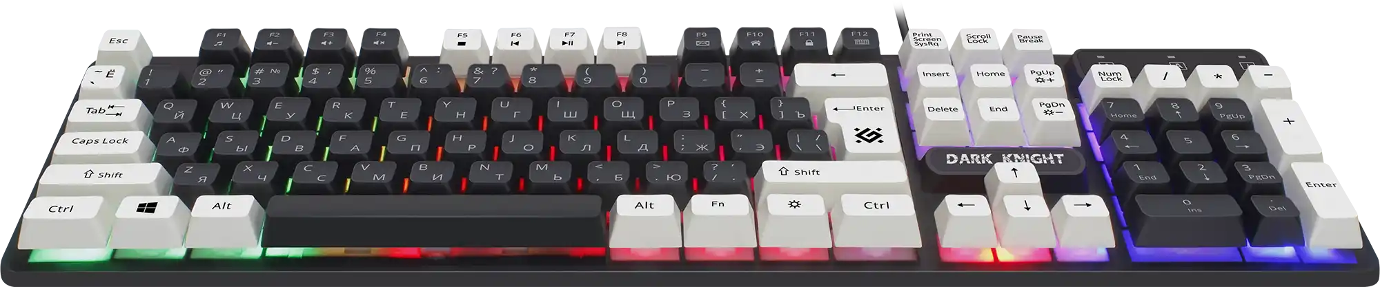 Клавиатура Defender Dark Knight GK-077 RU (45077), проводная, Белая