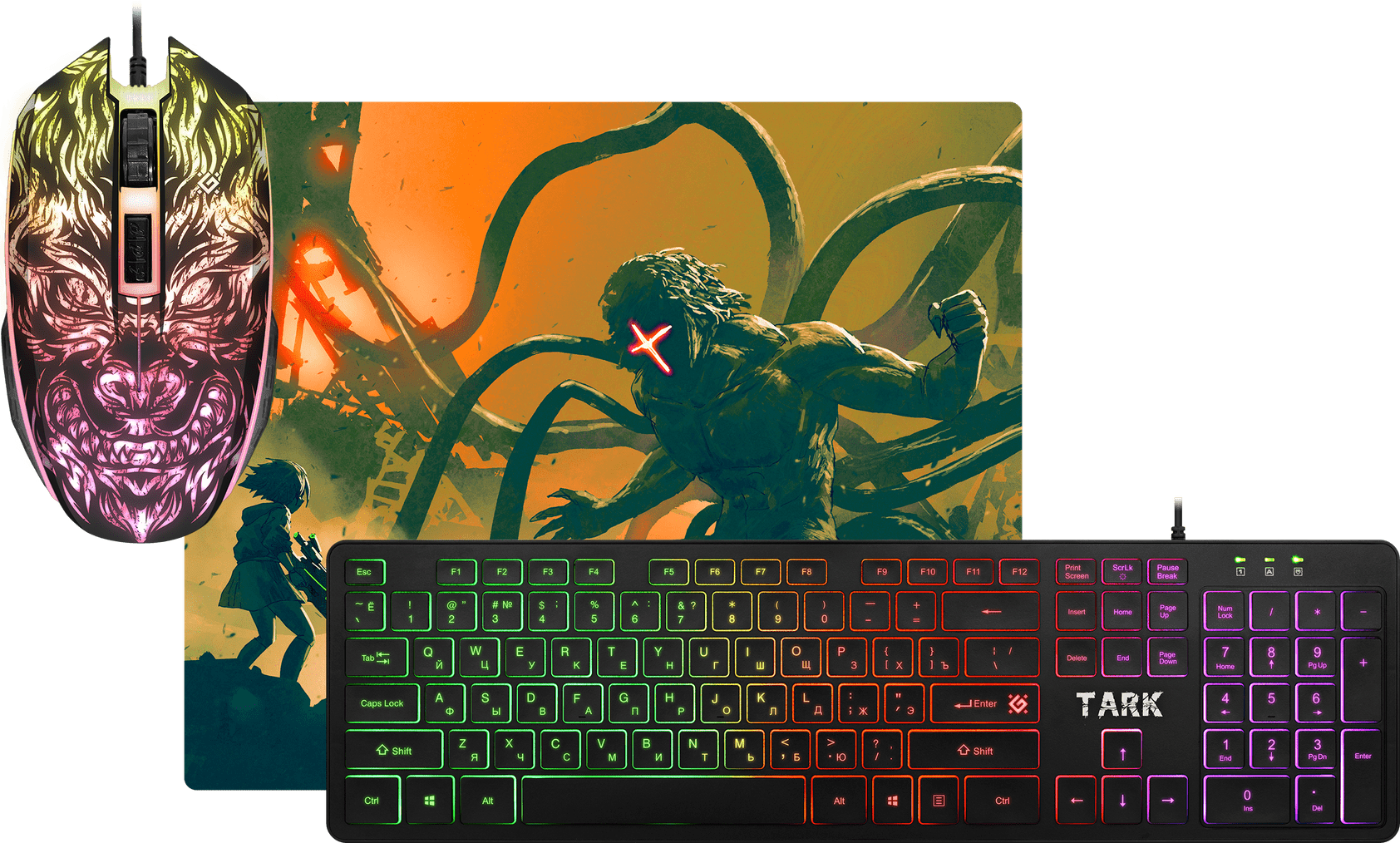 Игровой набор Defender Tark C-779,мышь+клавиатура+ковер