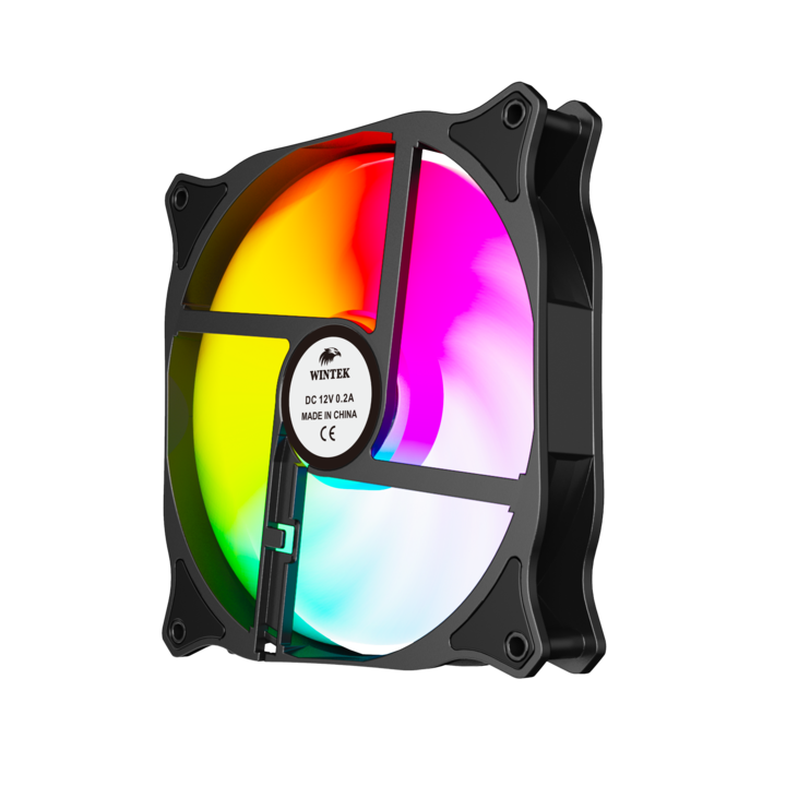 Вентилятор для корпуса Wintek M11-B-14 ARGB [140 мм, 1100 об.мин, 32 CFM, 22.8 дБ]