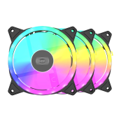 Комплект вентиляторов для корпуса PCCooler F3 T120 ARGB BK [120 x 120 мм, 1800 об/мин, 46 CFM, 26.6 дБ, PWM]