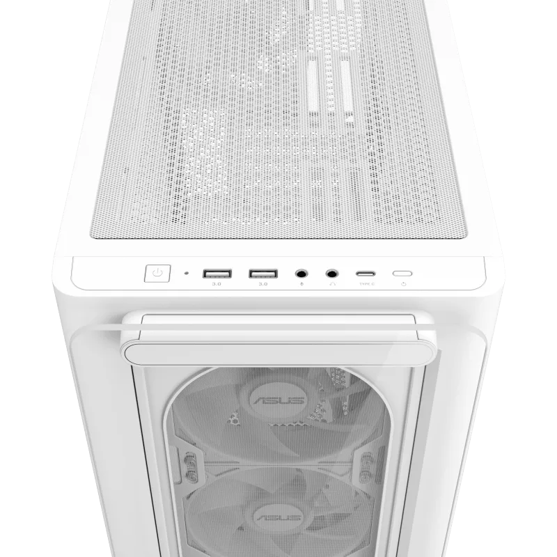 Корпус Asus A23 PLUS TG ARGB WHITE [Mini Tower, 4х 120 мм, белый]