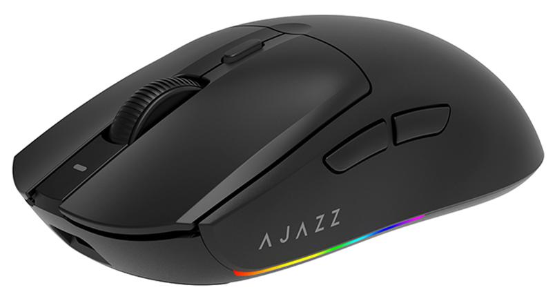 Мышь Ajazz AJ139 V2 MC (AJ139/V2/MC/Black) [проводная + беспроводная, светодиодная, 12000 DPI, 1000 Гц, подсветка, черная]