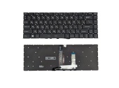 Клавиатура для ноутбука MSI Stealth GF63/ P65/ GS65, белая подсветка, без рамки, черная