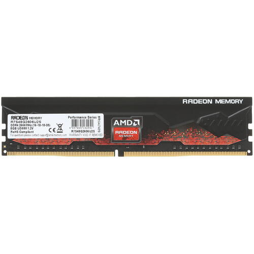 Модуль памяти AMD Radeon R7 Performance, R7S48G2606U2S [8 ГБ DDR 4, 2666 МГц, 1.2 В]