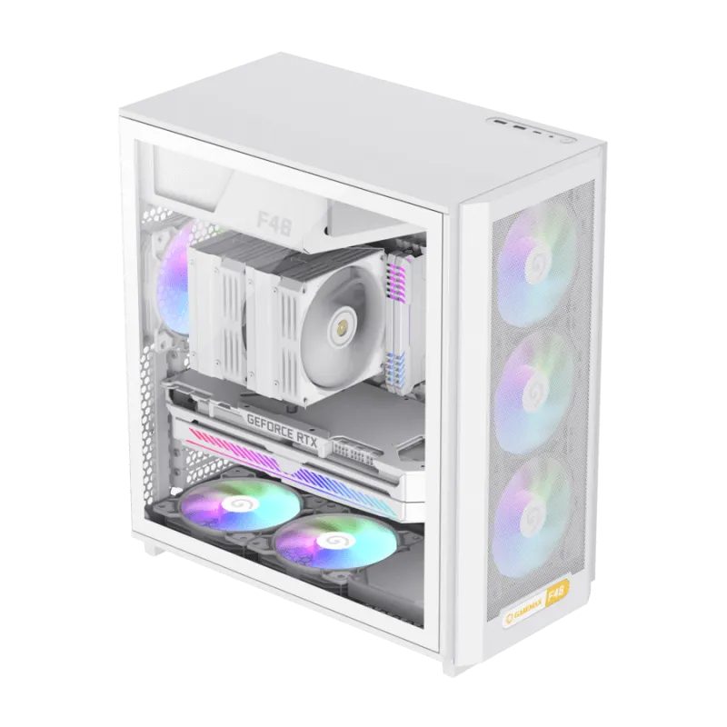 Корпус GameMax F46 White (1116-4046R0003) [Midi Tower, 3 x 120x120 мм, белый]