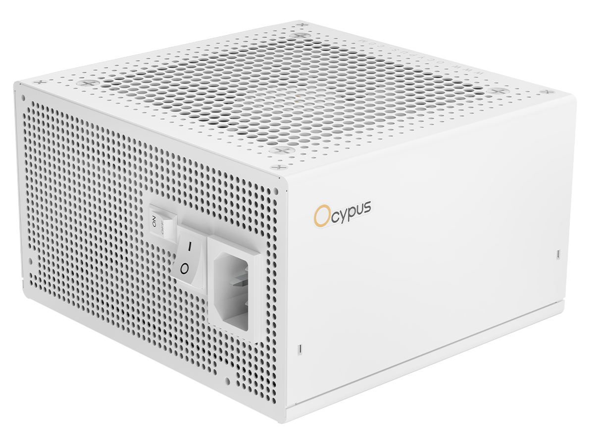 Блок питания Ocypus Iota P1200 WH 1200W (Iota-P1200-G1FFWH025X-E) [1200 Вт, 80 PLUS Gold, 8x SATA, 1 x 16 pin (12VHPWR), 3 x 6+2 pin PCIe, 2x 4+4 pin CPU, ATX]