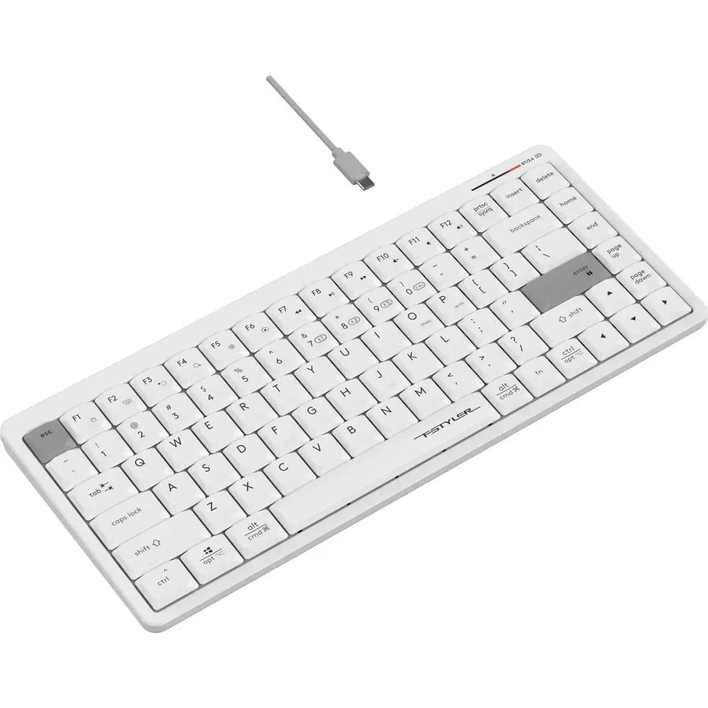 Клавиатура A4Tech Fstyler FBX53C [мембранная, беспроводная, белая]