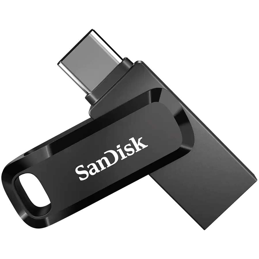 USB Флеш SanDisk Ultra Dual Drive Go USB Type-C (SDDDC3-128G-G46) 128ГБ, 150 МБ/сек, Черный