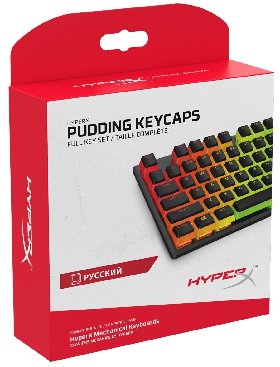 Набор кнопок на клавиатуру HyperX Pudding Keycaps Full Key Set (HKCPXA-BK-RU/G) RU, EN, черный