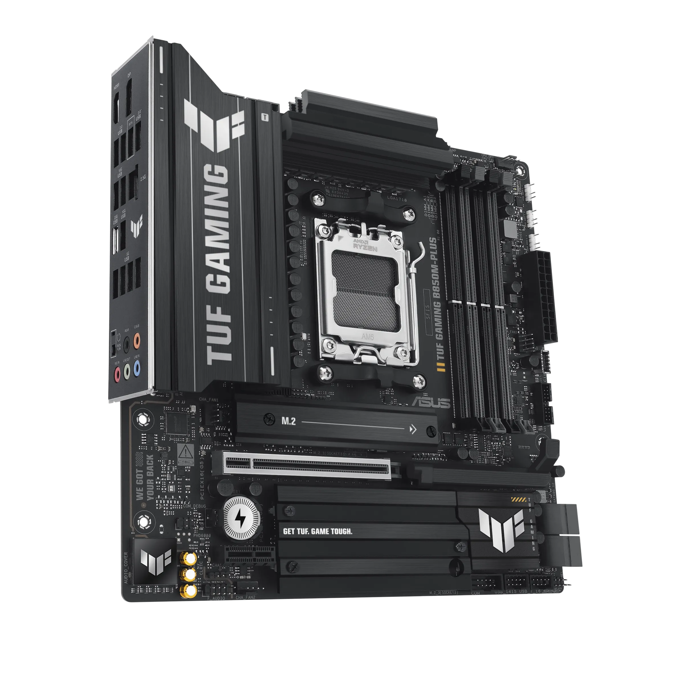Материнская плата Asus TUF GAMING B850M-PLUS [AM5, AMD B850, 4xDDR 5, 3xM.2, 1xPCI-E x16, Micro-ATX]