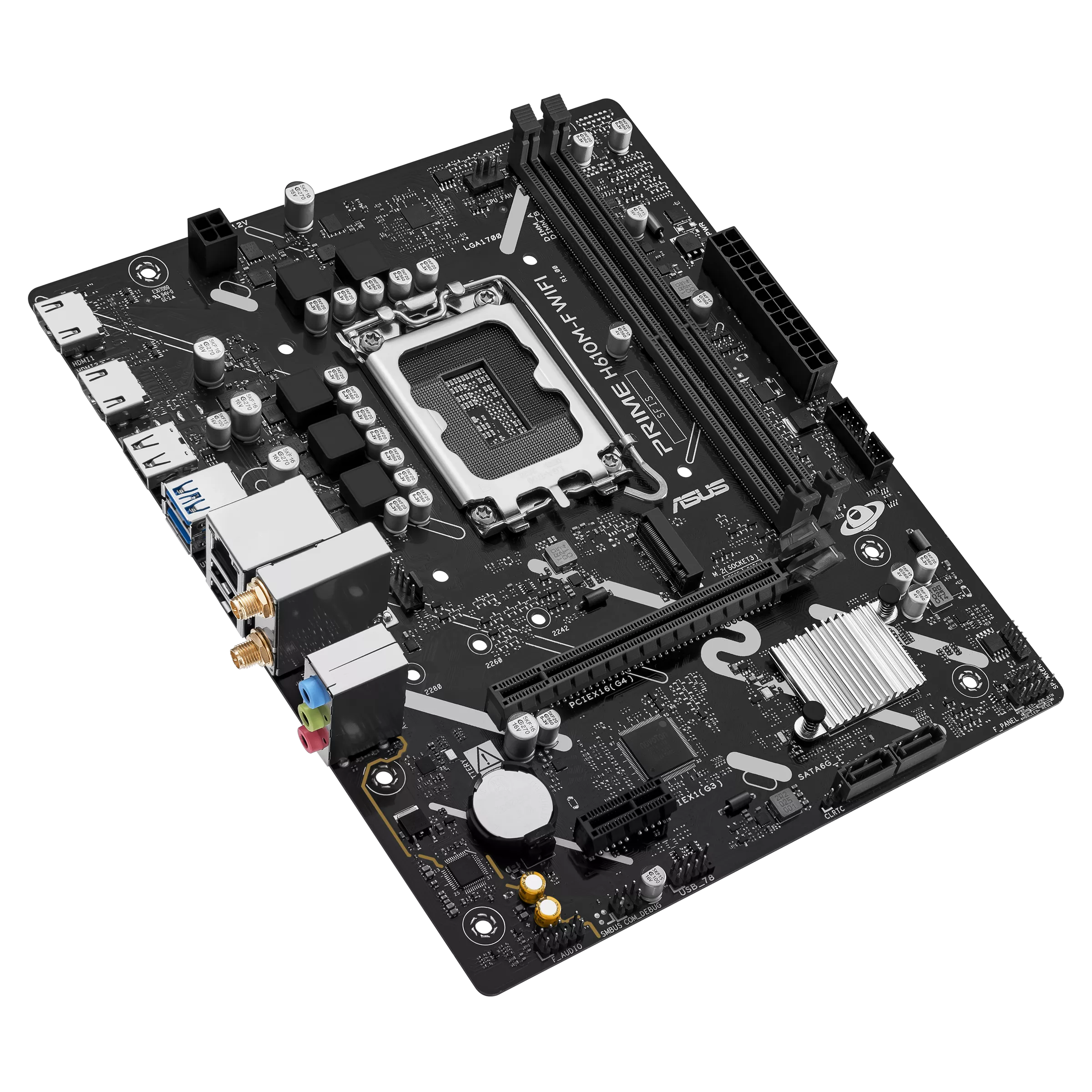 Материнская плата Asus PRIME H610M-F WIFI [LGA 1700, Intel H610, 2xDDR 5, 1xM.2, 1xPCI-E x16, Micro-ATX]