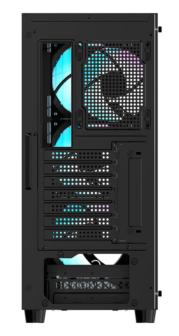 Корпус Ocypus Gamma C70 BK ARGB (Gamma-C70-BKG400XX-GL) [Midi Tower, 4 x 120 мм, черный]