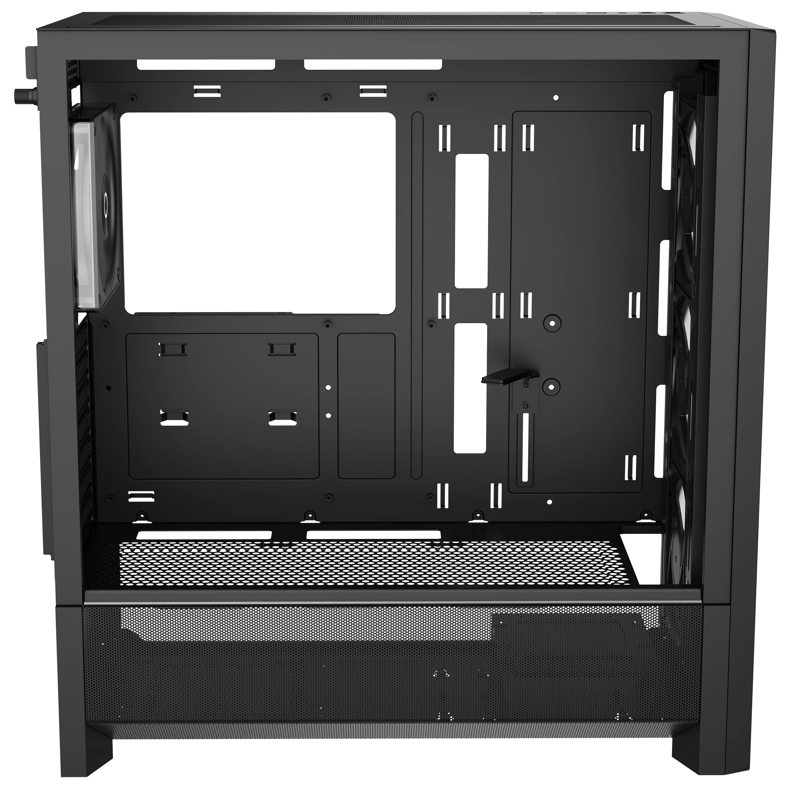 Корпус Ocypus Delta C70 (Delta-C70-BKG400XX-GL) [Midi Tower, 4 x 120 мм ARGB, черный]