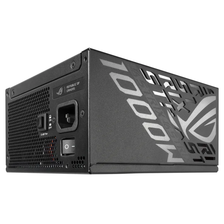 Блок питания Asus ROG STRIX 1000W Platinum (ROG-STRIX-1000P-GAMING) [1000 Вт, 80 PLUS Platinum, 6x SATA, 4x 6+2 pin, 1x 16 pin (12VHPWR) PCIe, 2x 4+4 pin CPU, ATX]