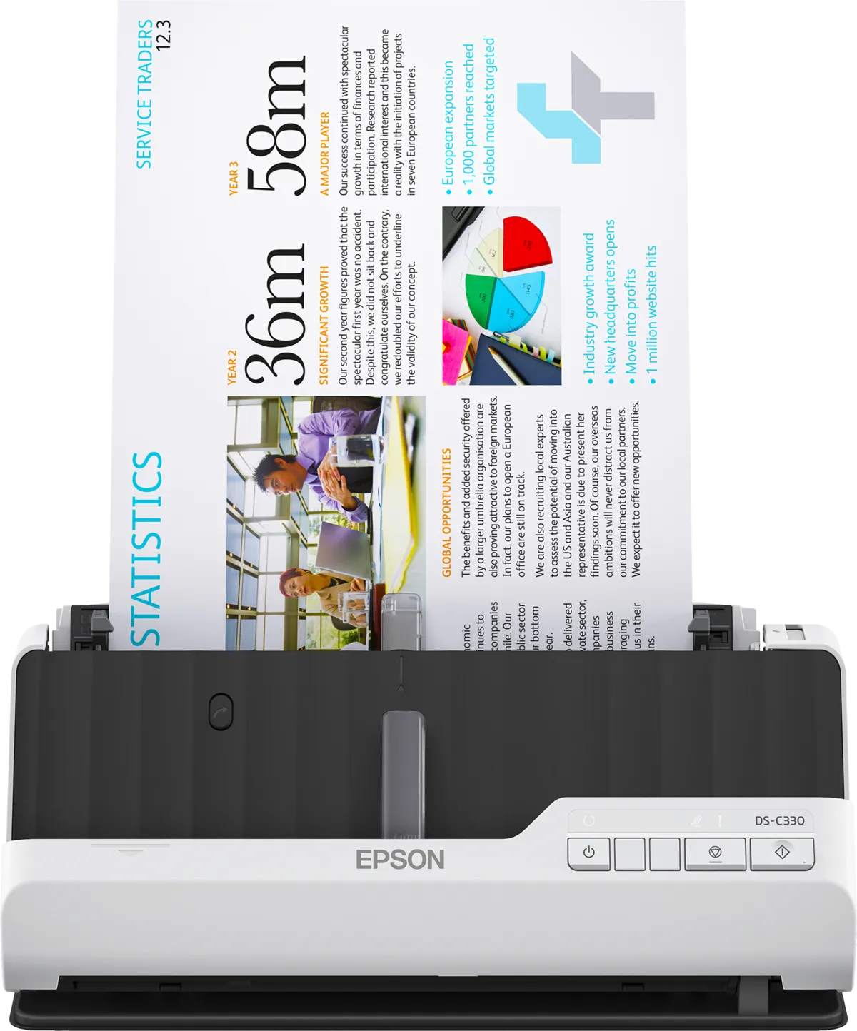 Сканер потоковый Epson DS-C330 B11B272401, А4, 30 стр/мин, Duplex, USB