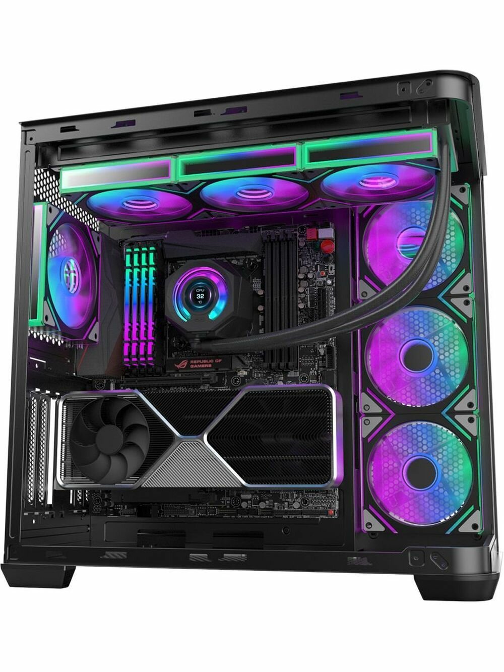 Корпус Raijintek ATREUS BT4 [Midi Tower, 4 x 120 мм ARGB, черный]