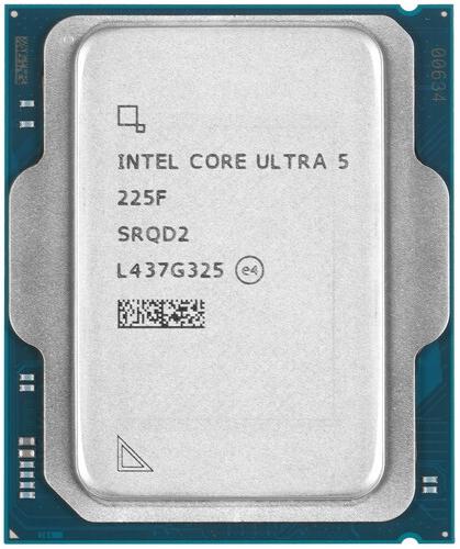 Процессор Intel Ultra 5 225F (AT8076806771) [LGA 1851, ядер - 10, 3300 МГц, TDP 121 Вт, OEM]