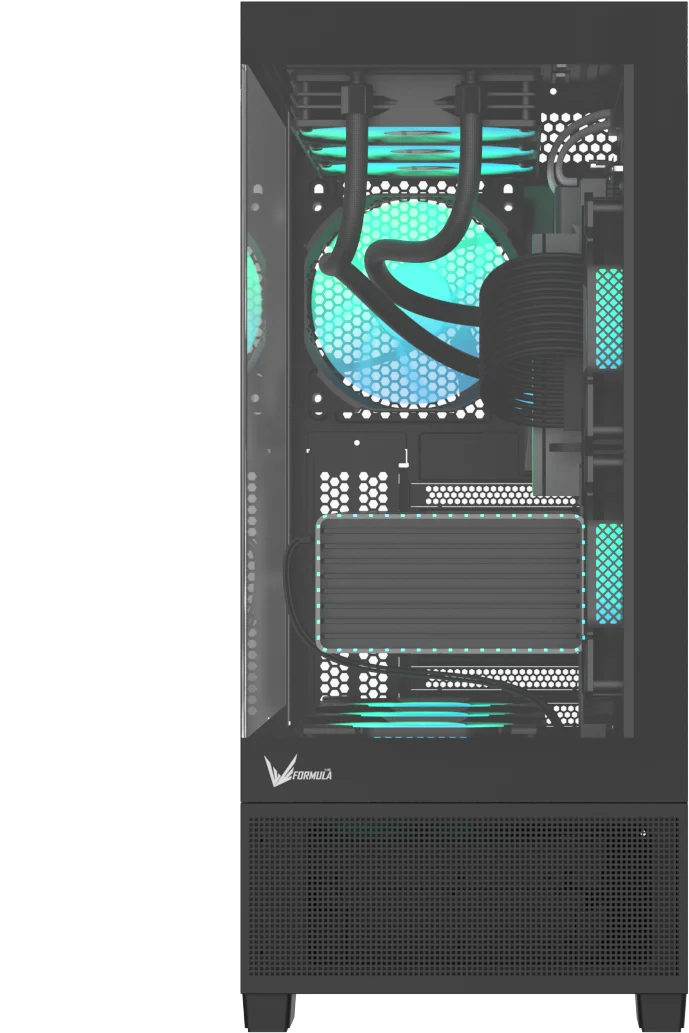 Корпус Formula V Crystal E1 Floe [Midi Tower, 3 x 120мм Floe ARPW, черный]