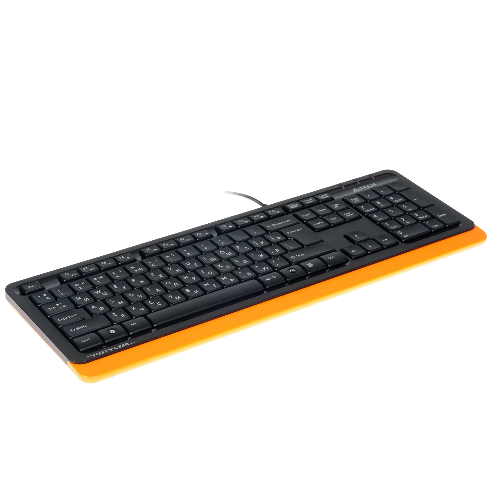 Клавиатура A4Tech Fstyler FK10 [Мембранная, проводная, клавиш - 104, черная]