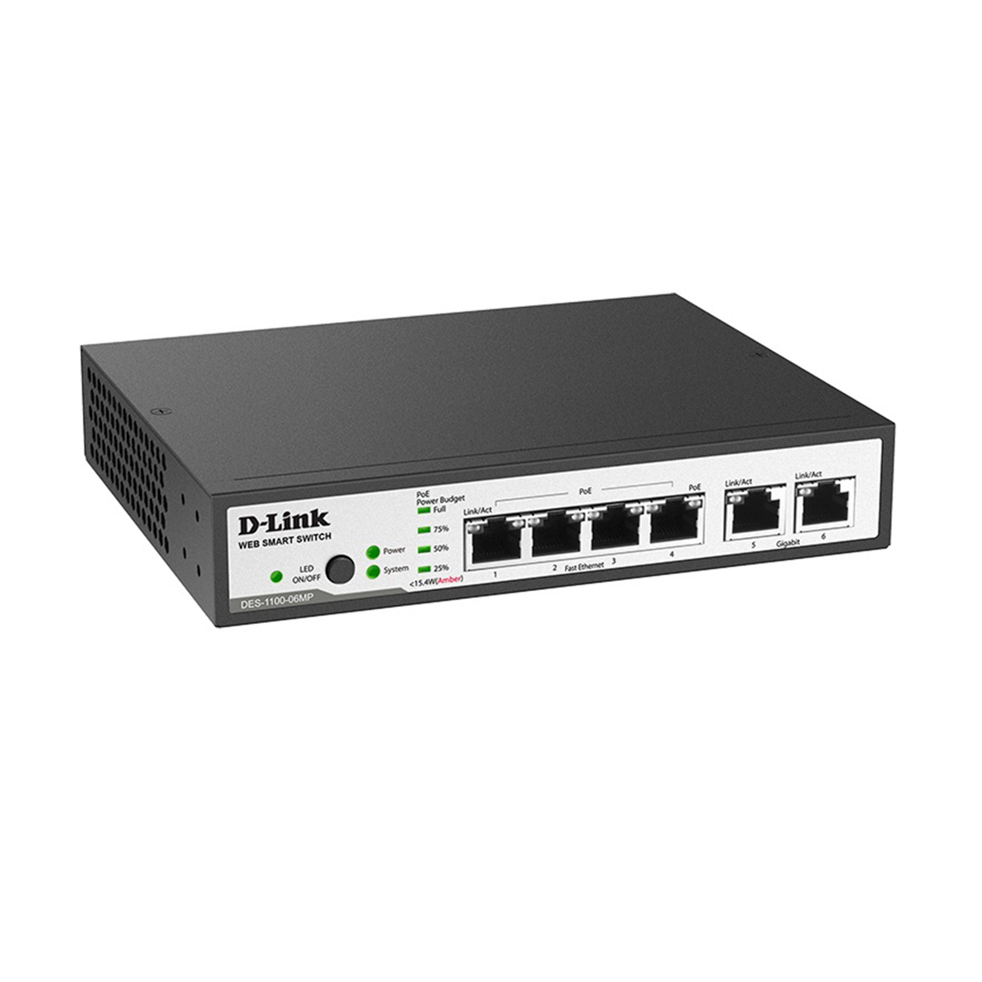 Коммутатор D-Link DES-1100-06MP/A1A - купить в интернет-магазине Forcecom.kz Коммутатор D-Link DES-1100-06MP/A1A