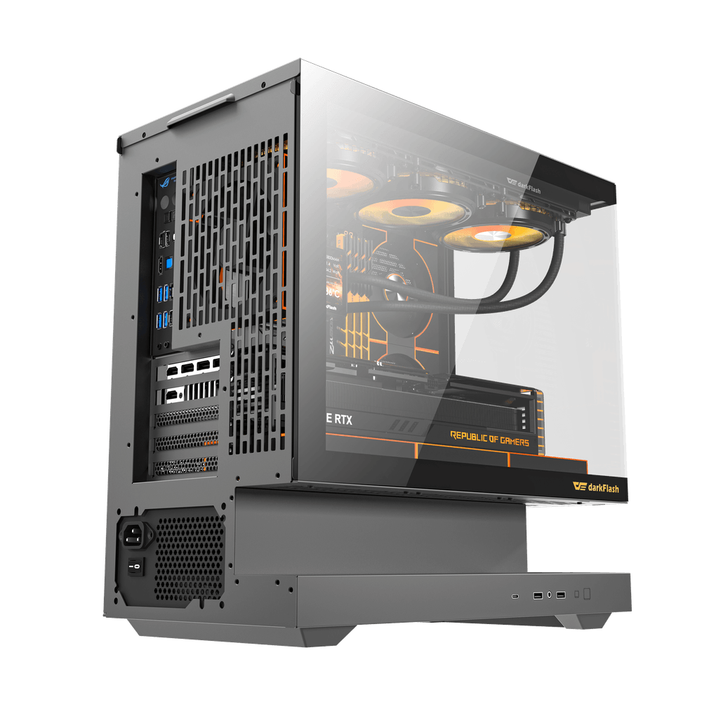 Корпус darkFlash F1 (DF-F1-BK) [Mini Tower, 6 x 120 мм ARGB, Черный]