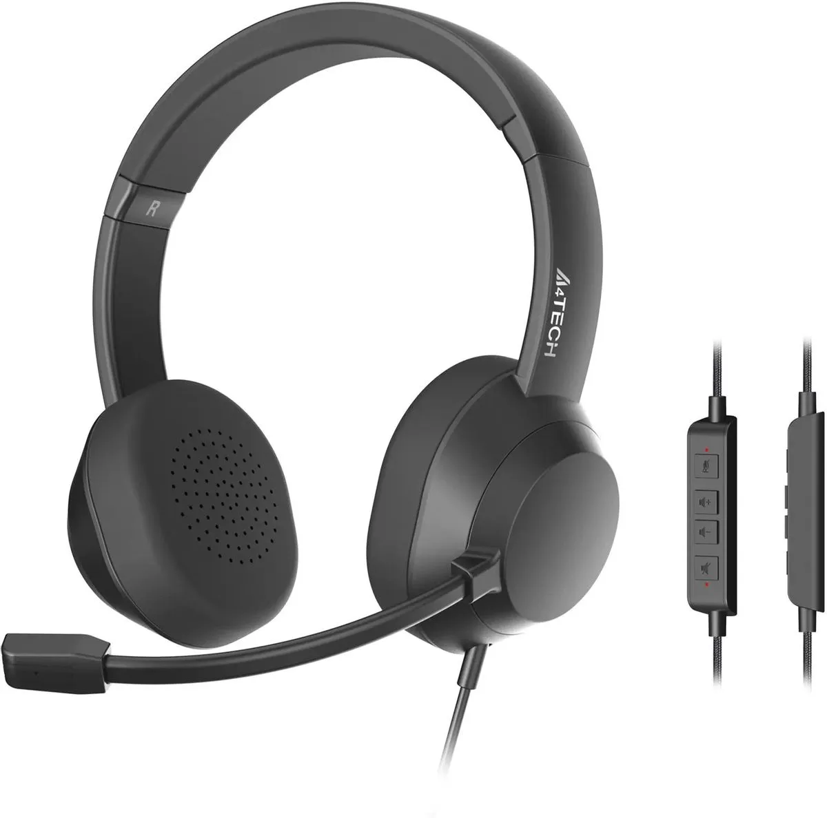 Наушники A4tech FH150U, с микрофоном, черный