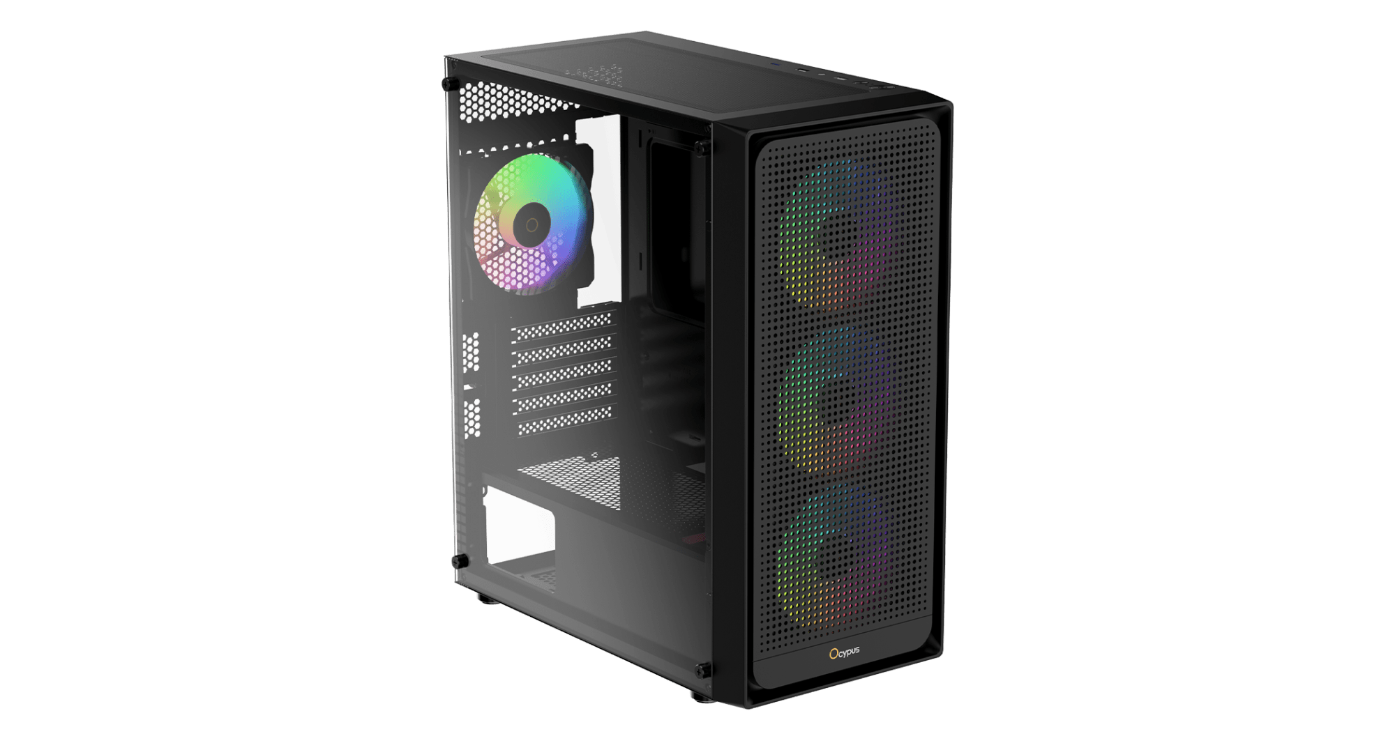 Корпус Ocypus Gamma C50 BK ARGB mATX/ITX 3xUSB Черный Gamma-C50-BKG400XX-GL