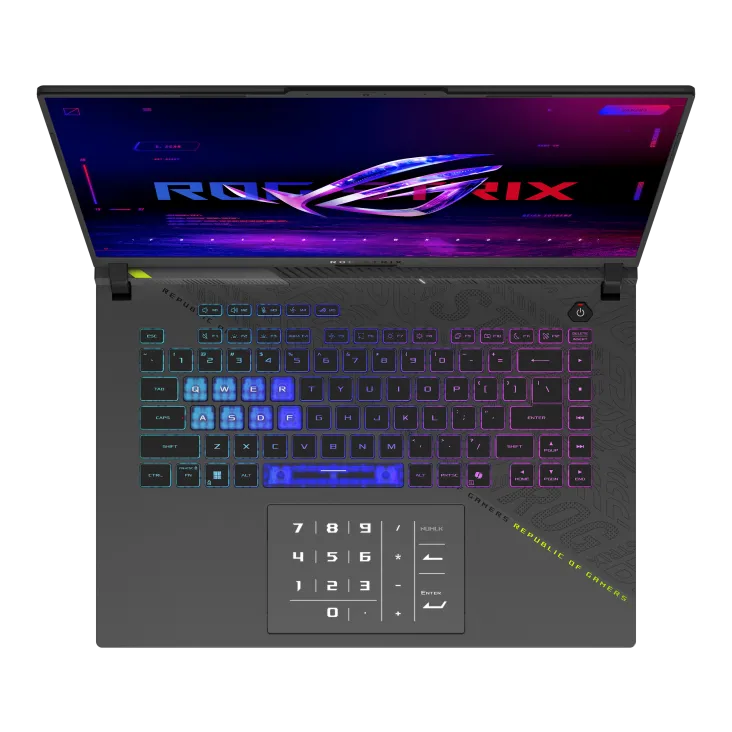 Ноутбук Asus ROG Strix G16 G614PR-RV027 (90NR0NJ7-M001J0) [16", Ryzen 9 8940HX, 16 ГБ ОЗУ, 1 ТБ SSD, RTX 5070 Ti, DOS]