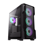 Корпус GameMax Siege BK (9101-0800R0031) [Midi Tower, 3 x 120 мм, черный]