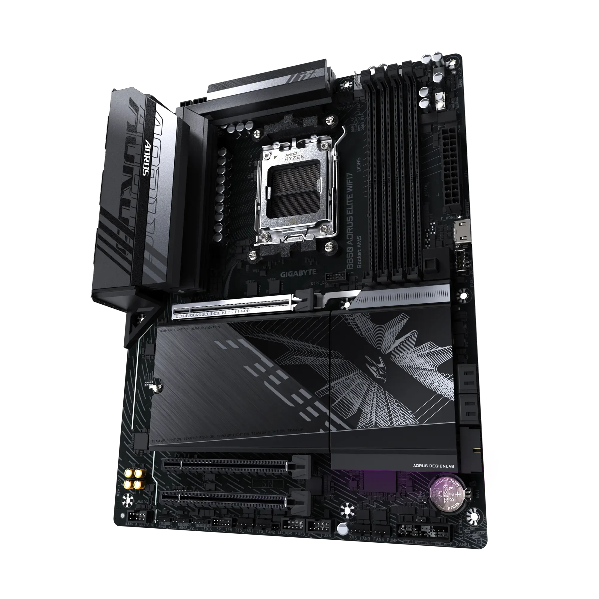 Материнская плата Gigabyte B850 AORUS ELITE WIFI7 [AM5, AMD B850, 4xDDR 5, 3xM.2, 3xPCI-E x16, Standard-ATX]
