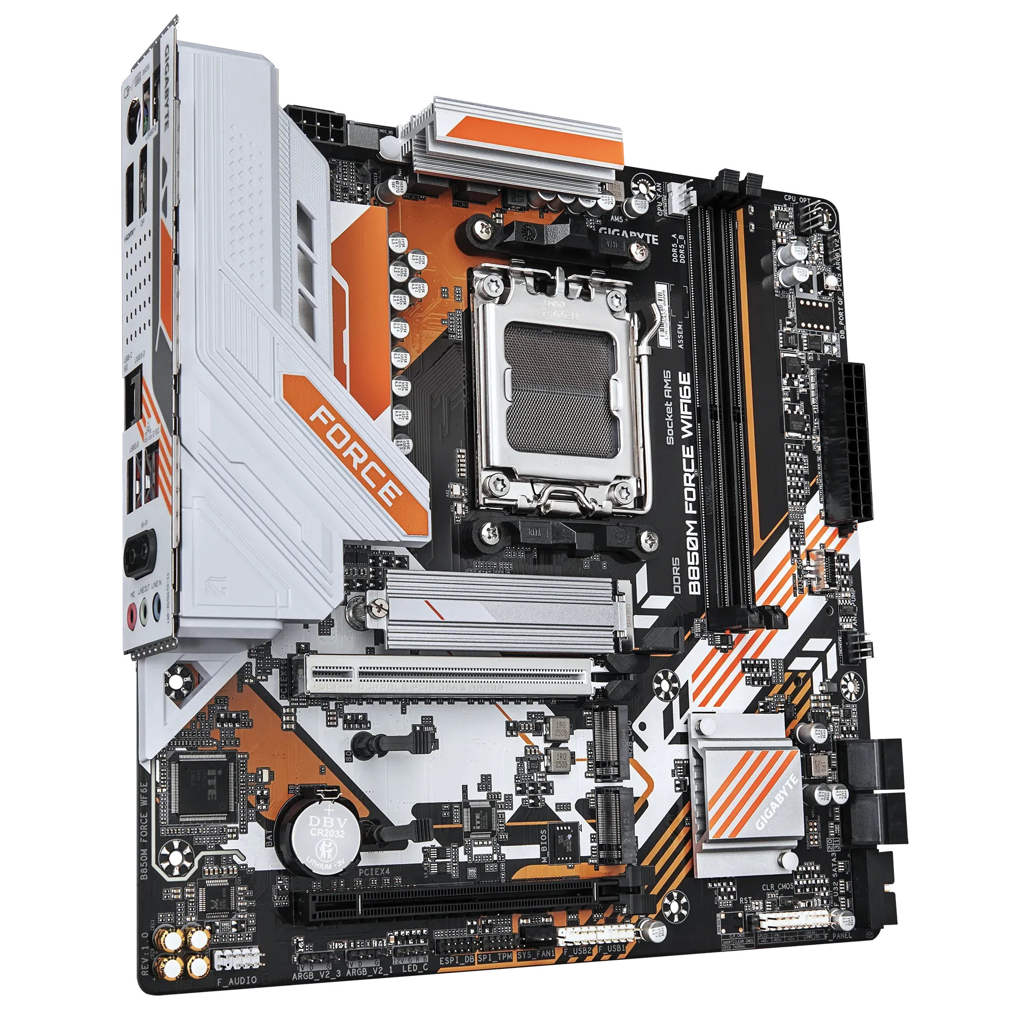 Материнская плата Gigabyte B850M FORCE WIFI6E [AM5, AMD B850, 2xDDR 5, 2xM.2, 2xPCI-E x16, Micro-ATX]