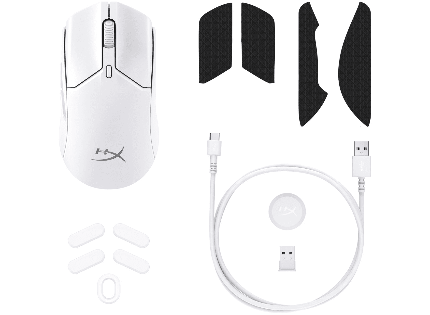 Мышь HyperX Pulsefire Haste 2 Mini (7D389AA) [проводная + беспроводная, светодиодная, 26000 DPI, 1000 Гц, подсветка, белый]