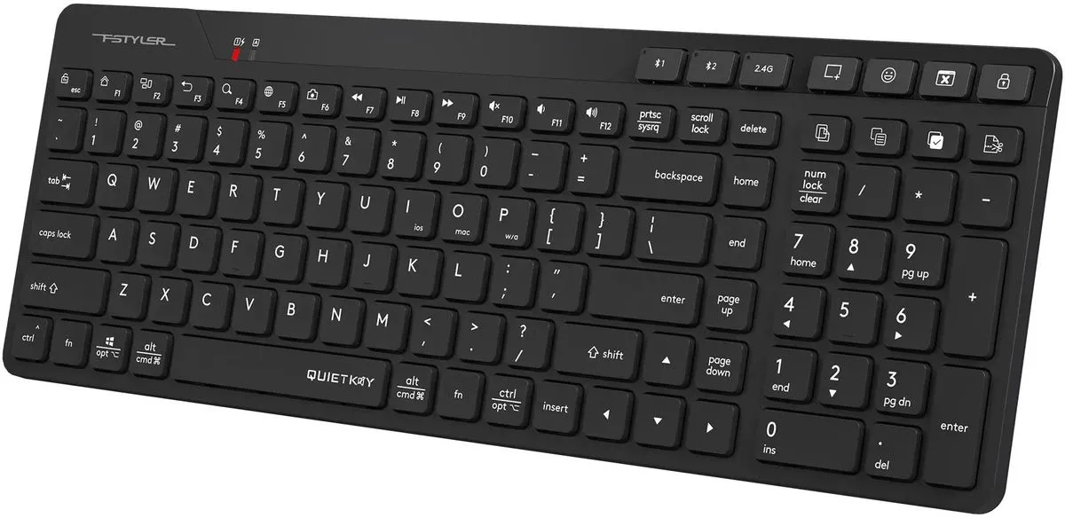 Клавиатура A4Tech Fstyler FBK27C AS [мембранная, беспроводная, черная]