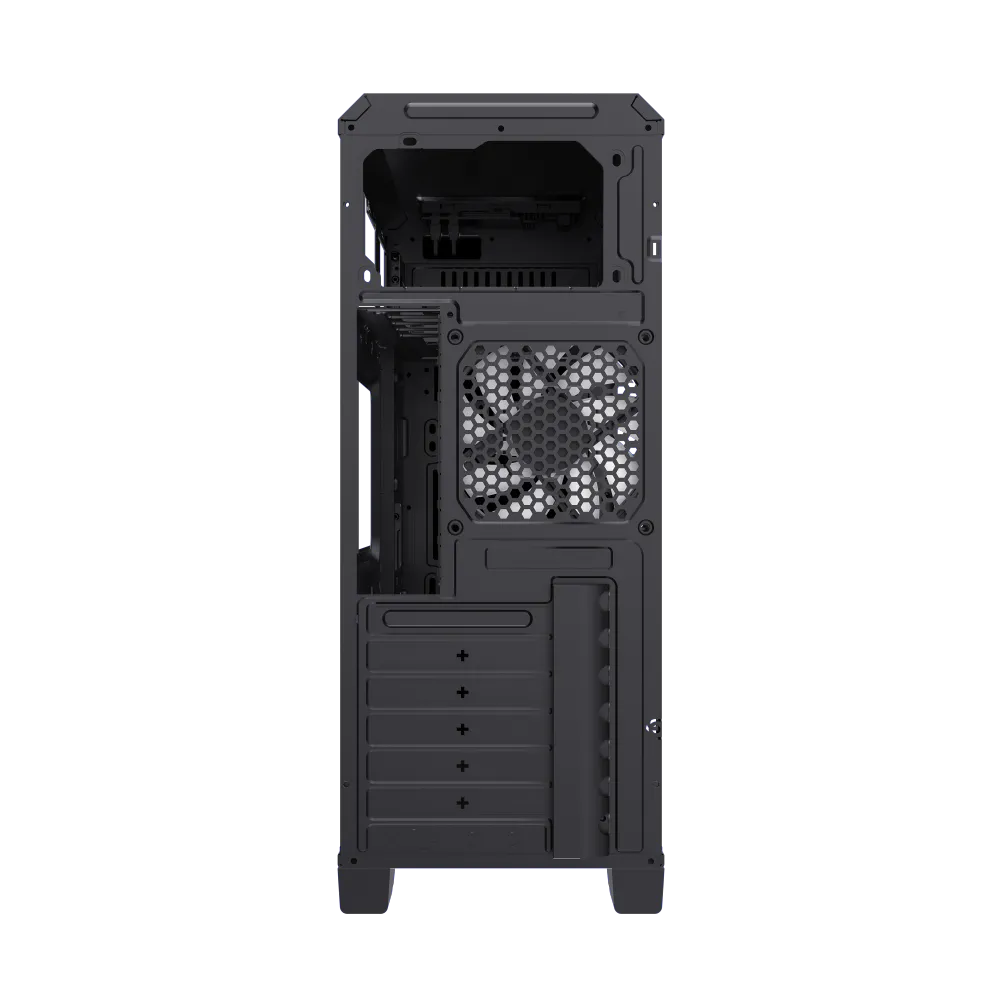 Корпус GameMax G561E Black [Midi Tower, 1 x 12см FRGB, черный]